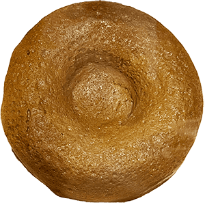 チョコレートが練り込まれた茶色いドーナツ