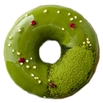 ホロ苦い抹茶と、甘い生地がぴったりのドーナツ